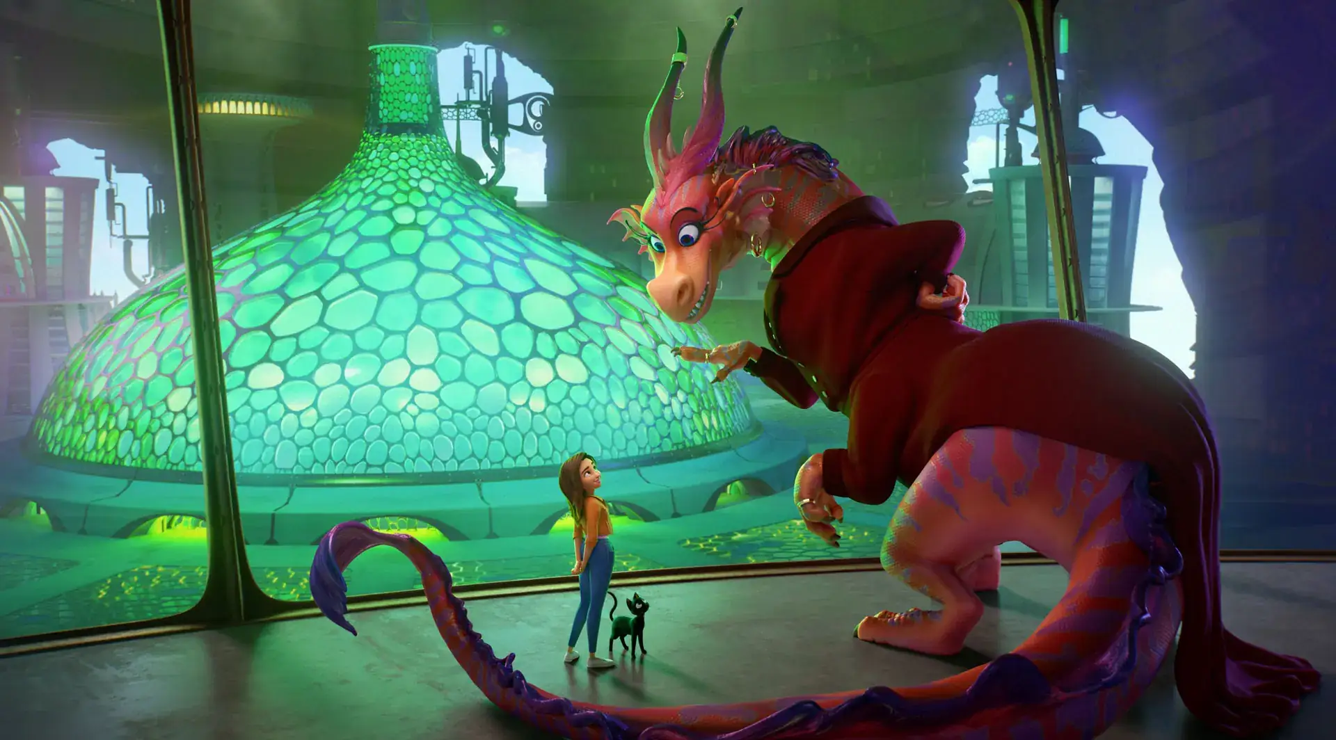 Colourful 3D animated scene representing creative careers